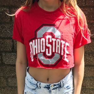 OSU Buckeyes crop top tee